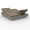Vela 4 Reclining Backrest Daybed with Parasol Base  option Taupe / Glad Terra 1039