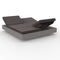 Vela 4 Reclining Backrest Daybed with Parasol Base  option Taupe / Silvertex Taupe 1209