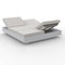 Vela 4 Reclining Backrest Daybed with Parasol Base  option White / Silvertex White 1219