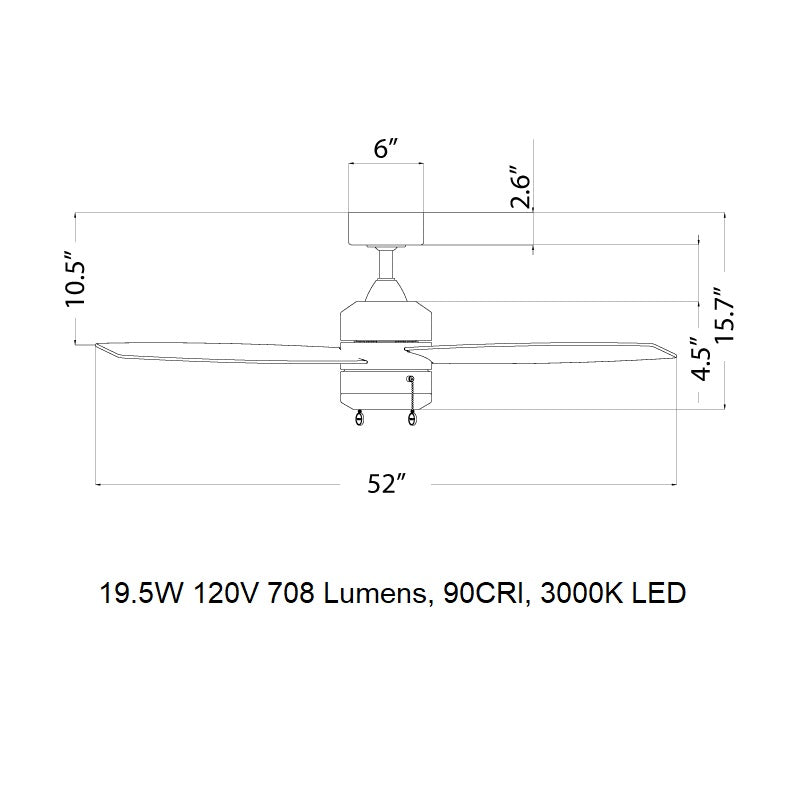 Atlantis LED Ceiling Fan