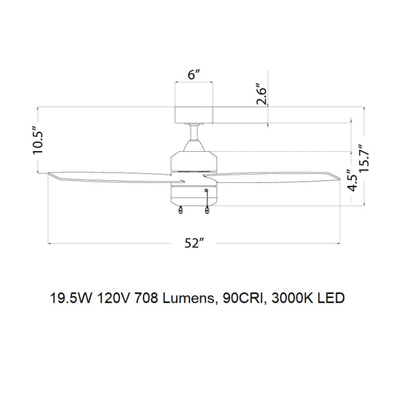 Atlantis LED Ceiling Fan