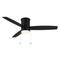 Atlantis LED Flush Mount Ceiling Fan  option Matte Black