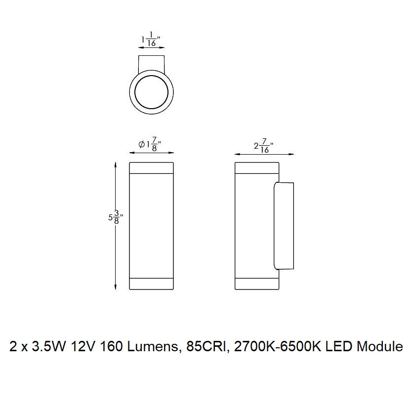 Colorscaping 12V Outdoor LED Wall Sconce