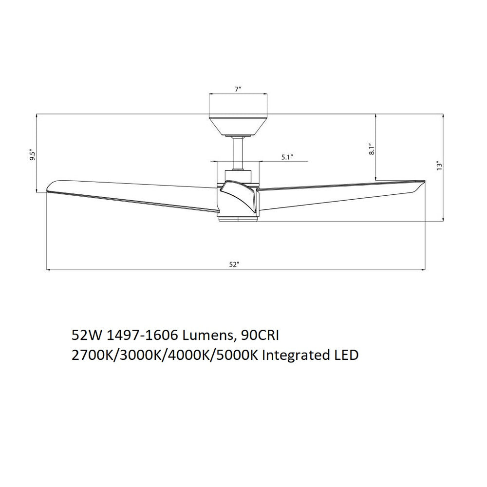 Novelle Outdoor LED Smart Ceiling Fan