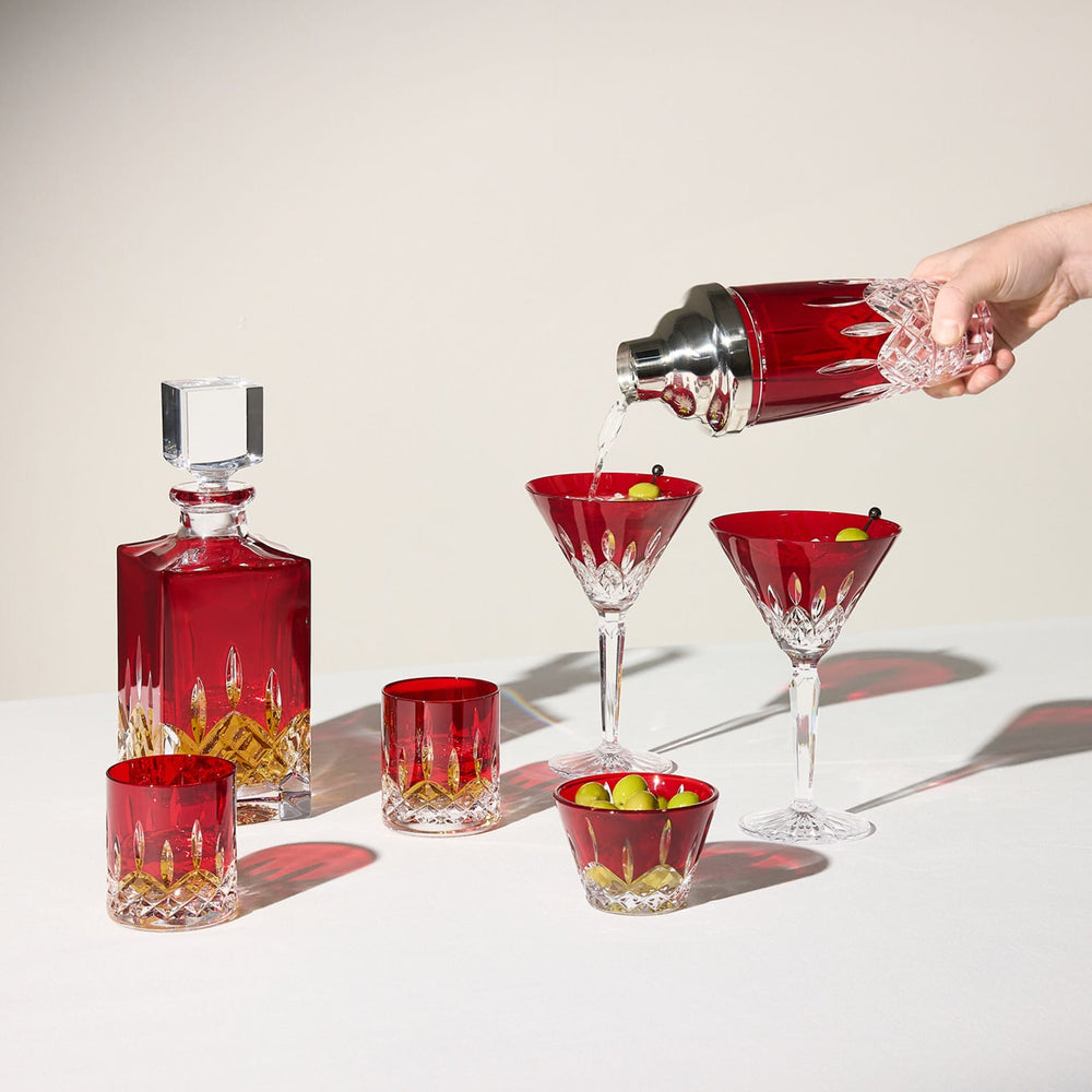 Lismore Red Martini Glass (Set of 2)