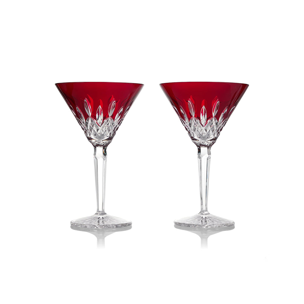 Lismore Red Martini Glass (Set of 2)
