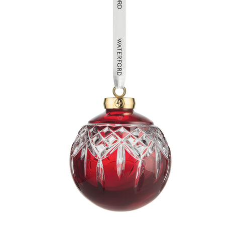 Christmas Crystal Red Bauble Ornament