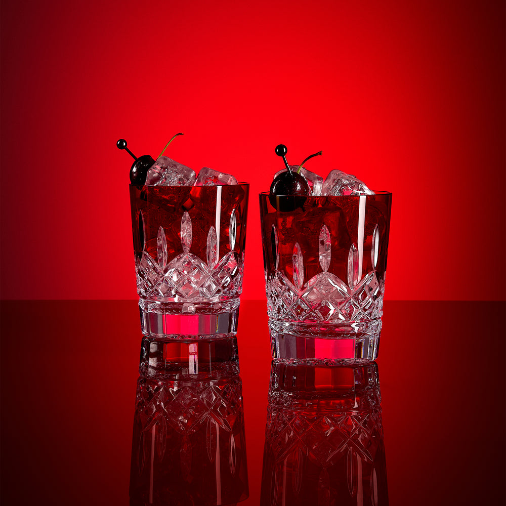 Lismore Red Double Old Fashioned Glass (Set of 2)