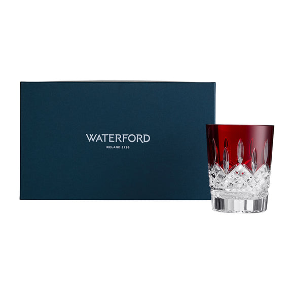 Lismore Red Double Old Fashioned Glass (Set of 2)