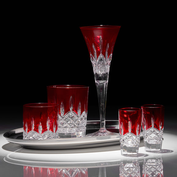 Lismore Red Double Old Fashioned Glass (Set of 2)