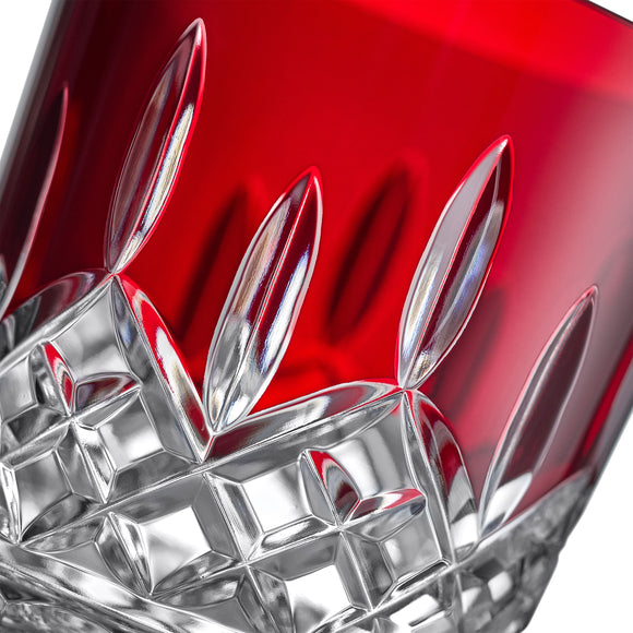 Lismore Red Double Old Fashioned Glass (Set of 2)
