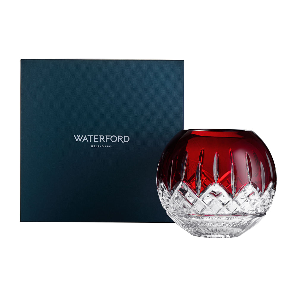 Lismore Red Rose Bowl Vase