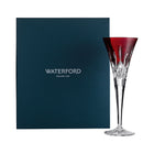 Lismore Red Toasting Flute (Set of 2)