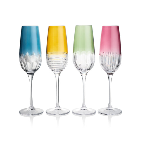 Mixology Color Mixed Flute (Set of 4)