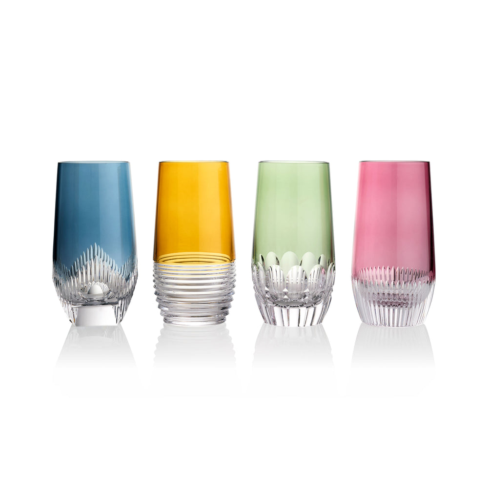 Mixology Color Mixed Highball Glass (Set of 4)