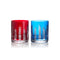 US250 Double Old Fashioned Glass (Set of 2)  option Red and Blue
