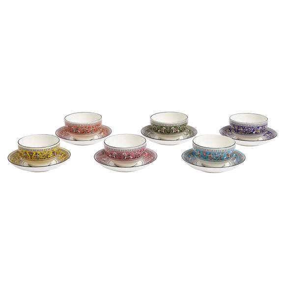 Florentine Turquoise Tea Bowl & Saucer (Set of 6)