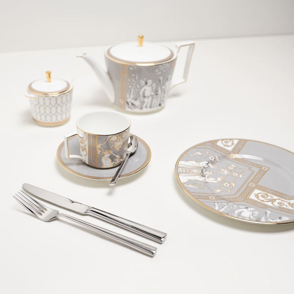 Renaissance Teapot and Teacup Saucer (Set of 2)