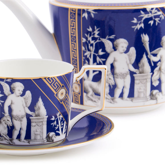 Renaissance Teapot and Teacup Saucer (Set of 2)