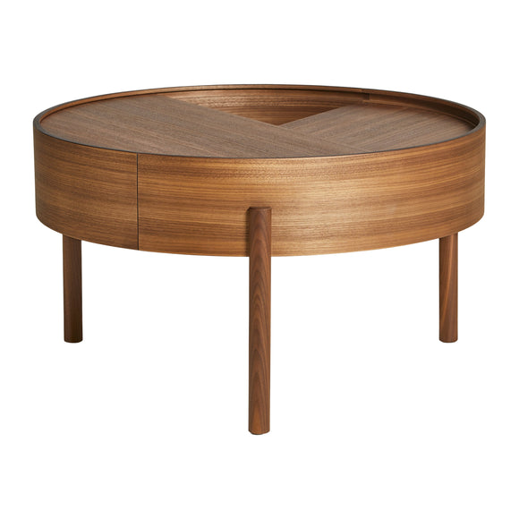 Arc Side/Coffee Table  Walnut / Large: 26 in diameter Arc Side/Coffee Table OPEN BOX