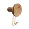 Around Wall Hanger  option Walnut / Satin Brass Metal