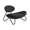 Meadow Lounge Chair  option Sorensen Leather Dunes 21003 Black