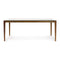 Lisse Glass Top Dining Table  option Natural Walnut