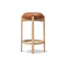 Pioneer Bar and Counter Stool  option Max 95 Cognac Leather / Oak Lacquered