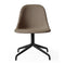 Harbour Upholstered Side Chair  option 233 - Remix 2 Sandy Brown / Polished Aluminum