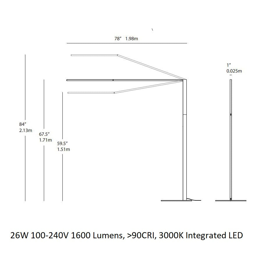 Z-Bar Titan LED Floor Lamp