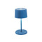 Olivia Pro Mini Portable Table Lamp  option Painted Capri Blue