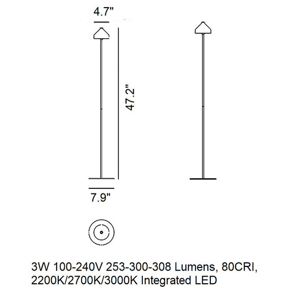 Amelie Portable Outdoor LED Floor Lamp