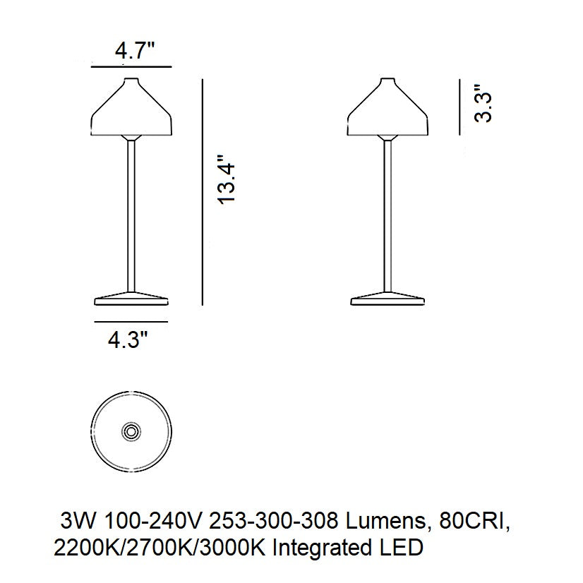 Amelie Pro Portable Outdoor LED Table Lamp