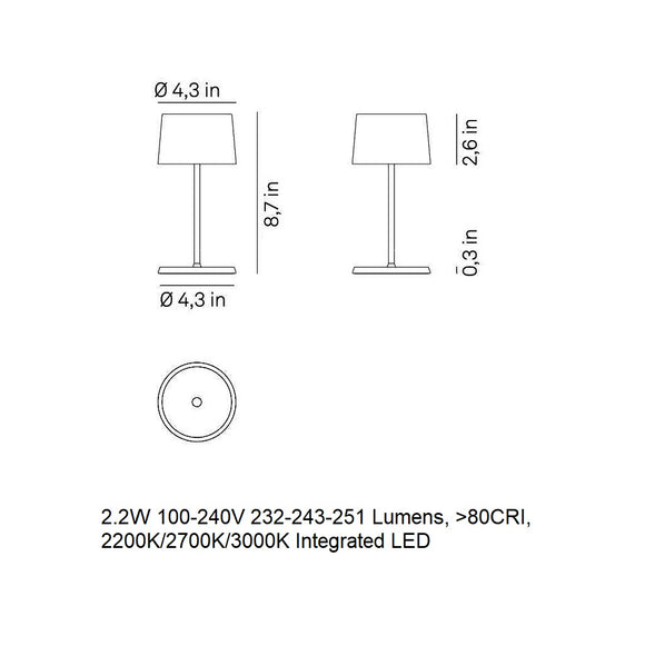 Olivia Pro Mini Portable Table Lamp