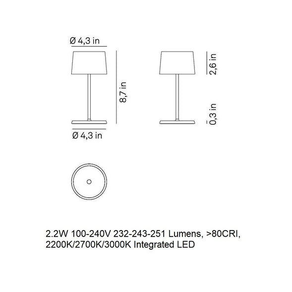 Olivia Pro Mini Portable Table Lamp