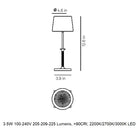 Poldina Classic Portable LED Table Lamp