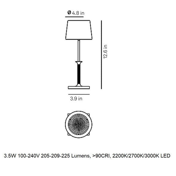 Poldina Classic Portable LED Table Lamp