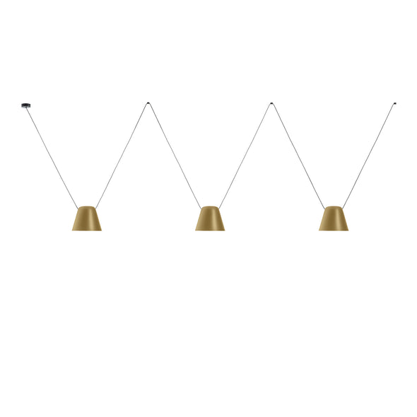 Attic Lateral Multi-Cone Pendant Light