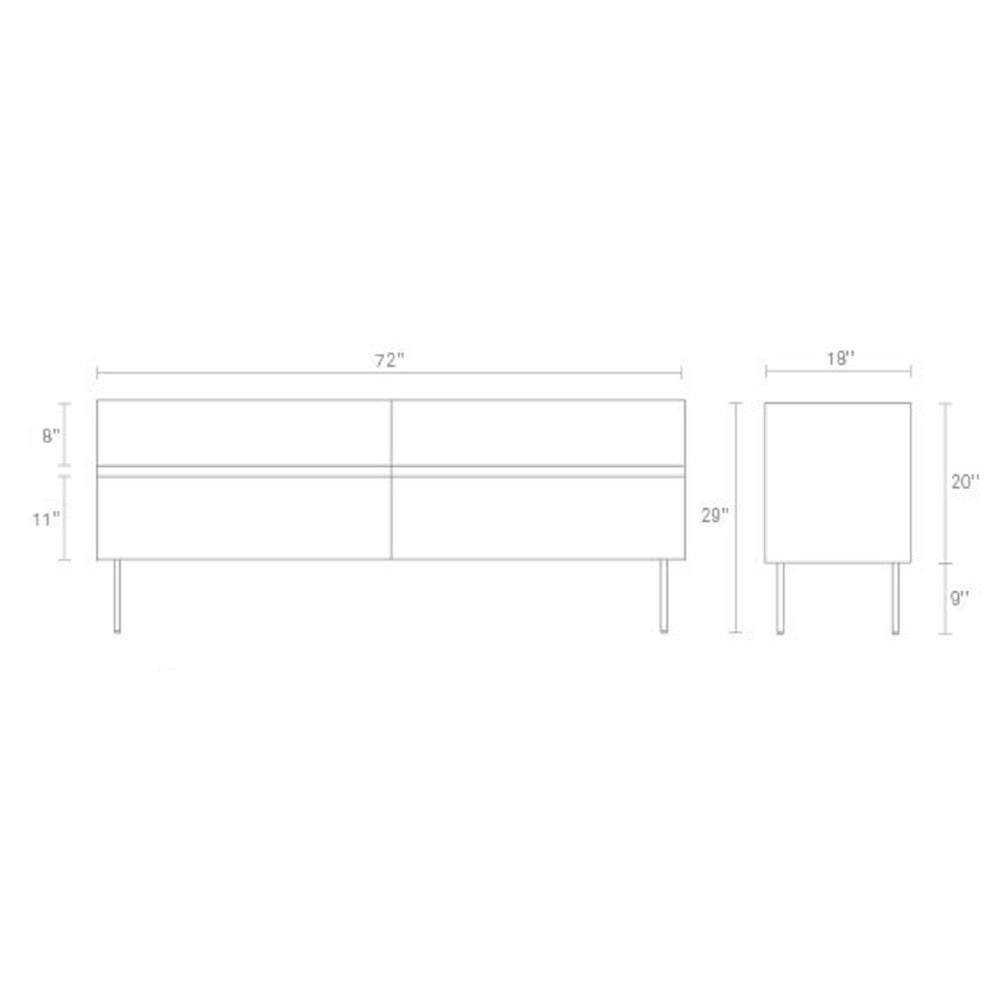 Clad 4 Drawer Dresser