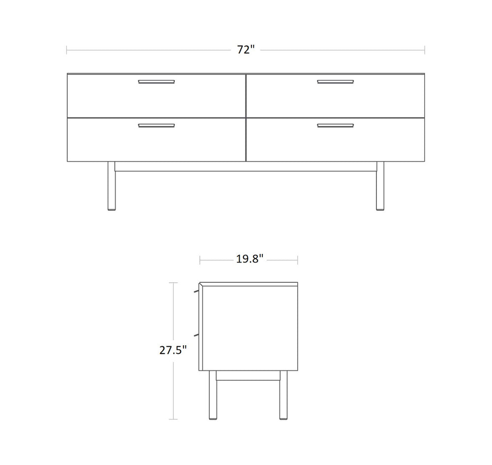 Shale 4-Drawer Dresser