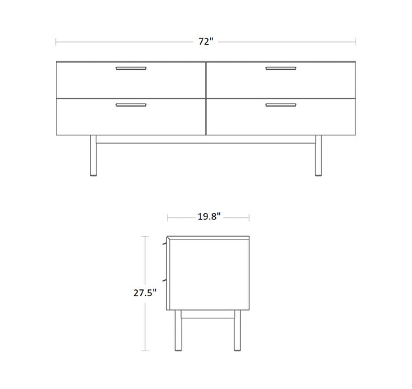 Shale 4-Drawer Dresser