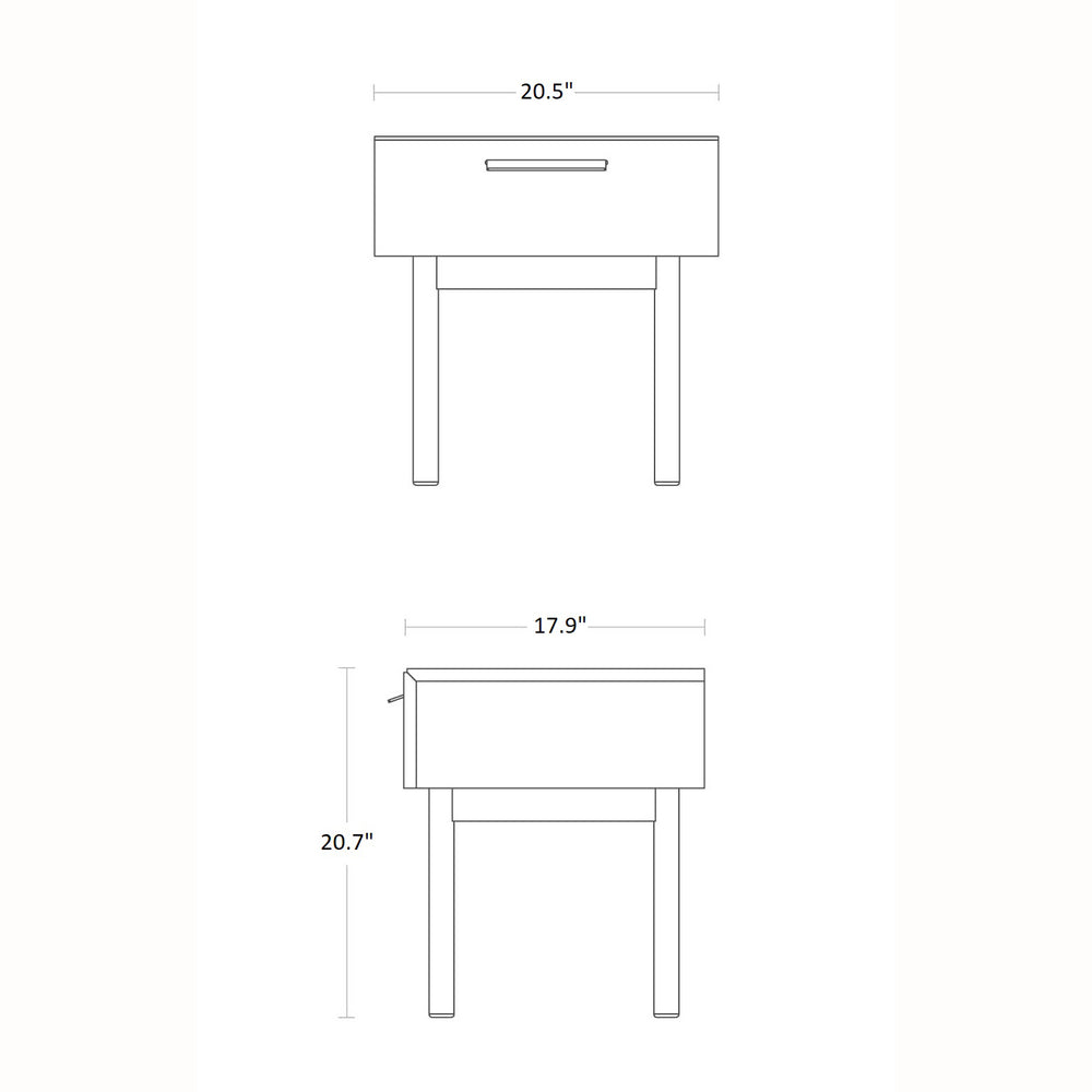 Shale Bedside Table
