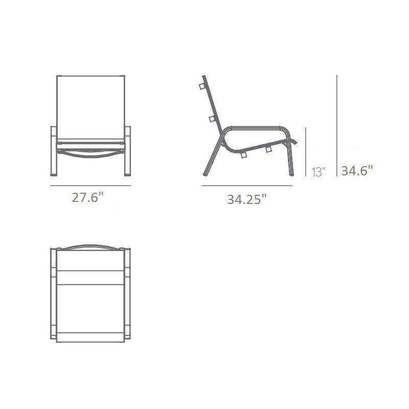 Stack Outdoor High Back Lounge Chair