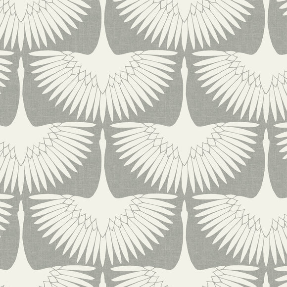 Tempaper Feather Flock Removable Wallpaper White/Gray