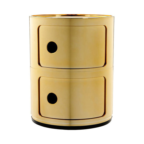 Gold / 2 Door Tower Precious Metallic Componibili Tower OPEN BOX