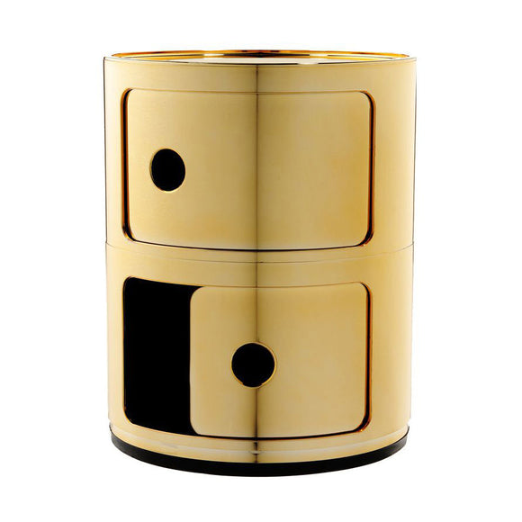Gold / 2 Door Tower Precious Metallic Componibili Tower OPEN BOX