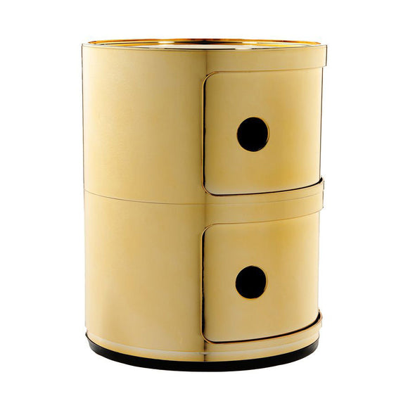 Gold / 2 Door Tower Precious Metallic Componibili Tower OPEN BOX
