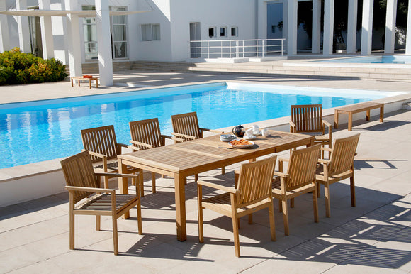 Linear Extending Outdoor Table