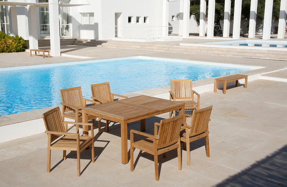 Linear Extending Outdoor Table