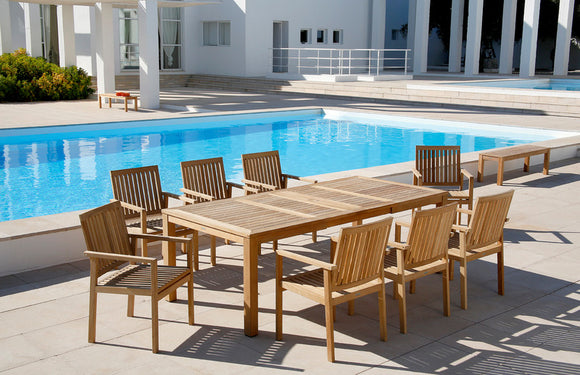 Linear Extending Outdoor Table